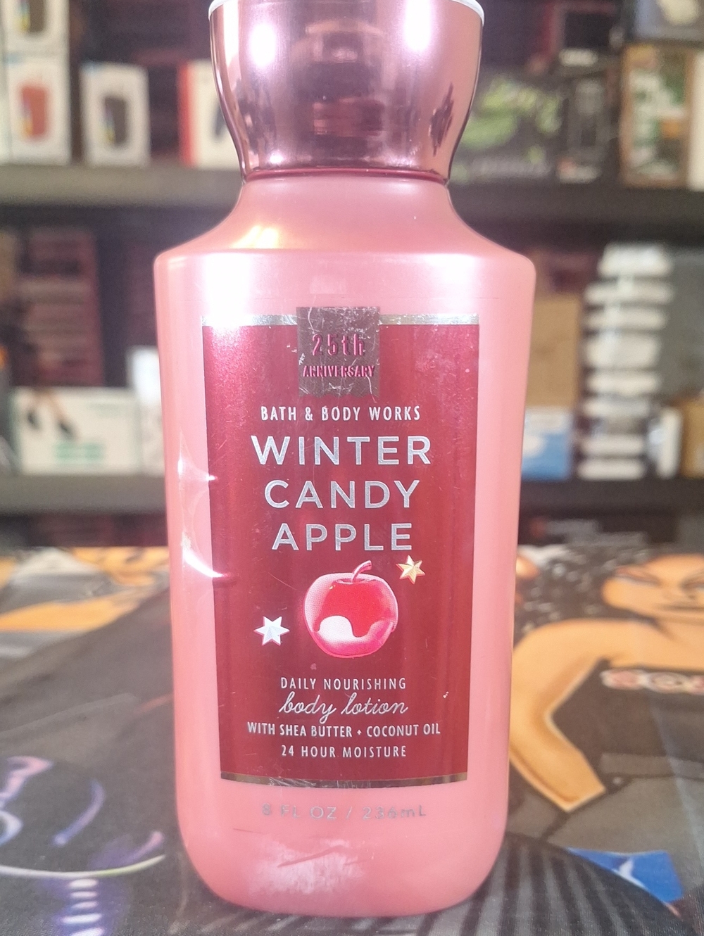 Bath & Body Works Winter Candy Apple Lotion - Pink and Red